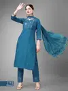 1113 Aradhna Cotton Blend Embroidery Kurti Bottom With Dupatta Wholesale Market 
